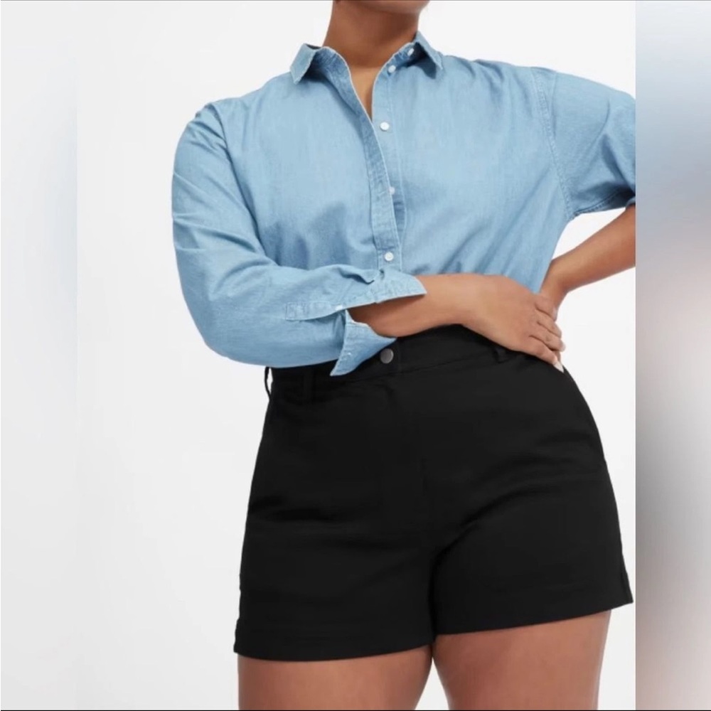 Everlane Cotton Twill Short Black Size 4